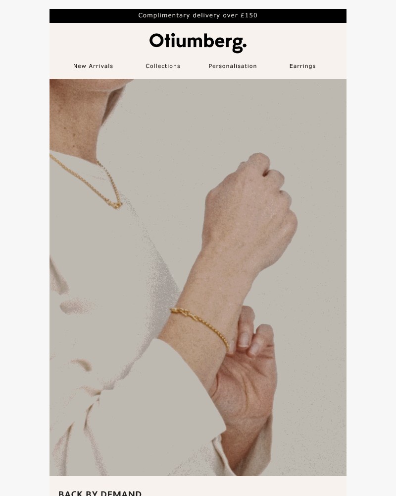 Screenshot of email sent to a Otiumberg Cart abandoner