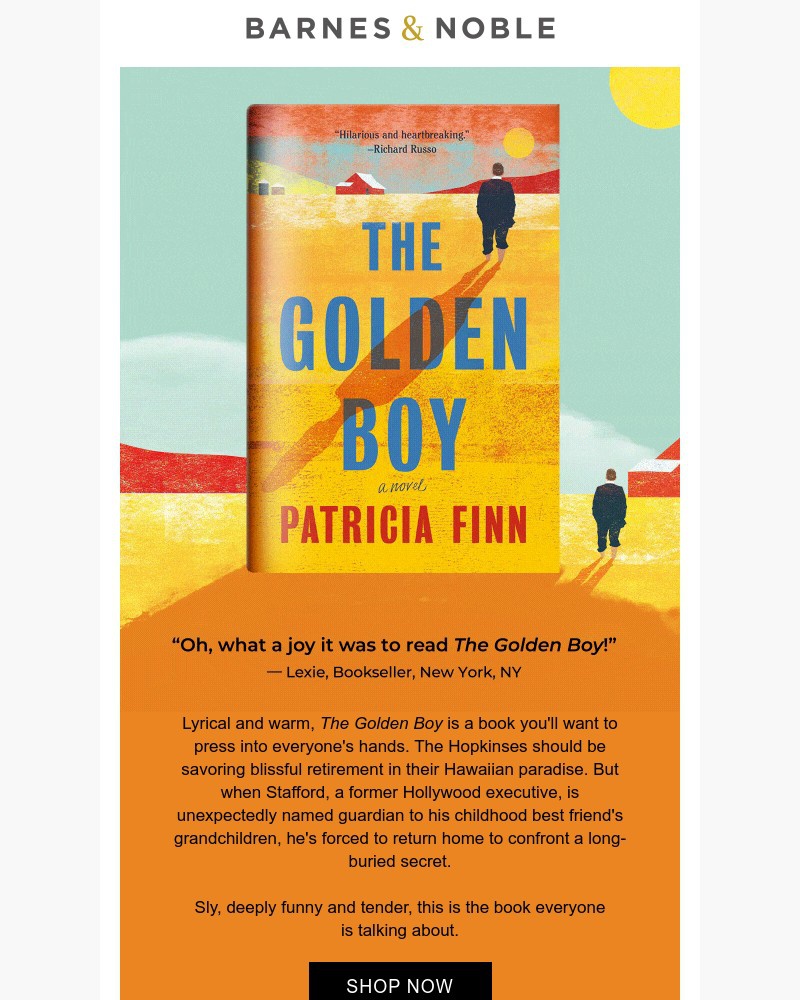 Screenshot of email sent to a Barnes and Noble Newsletter subscriber