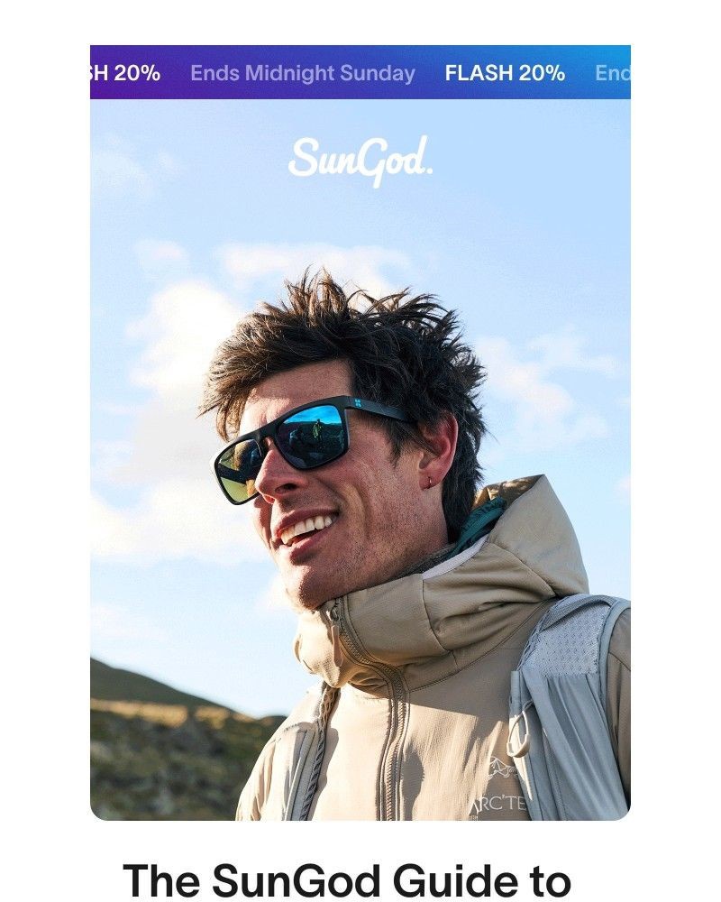 Screenshot of email sent to a SunGod Newsletter subscriber