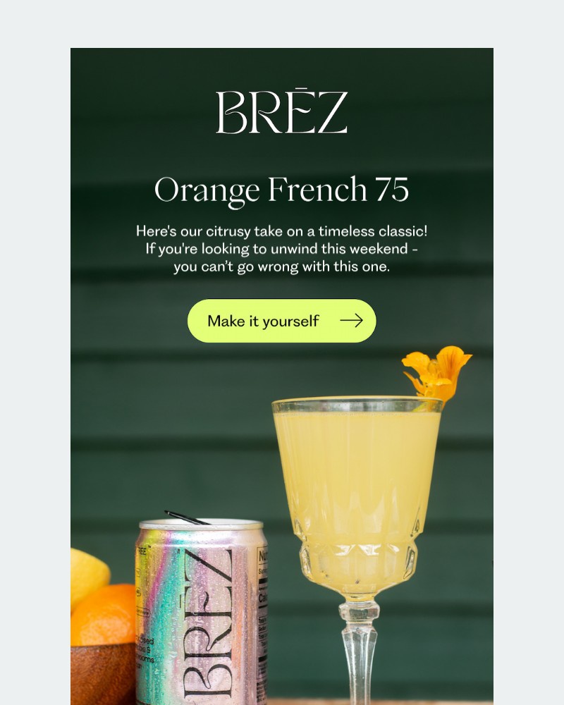 Screenshot of email sent to a Brez Newsletter subscriber