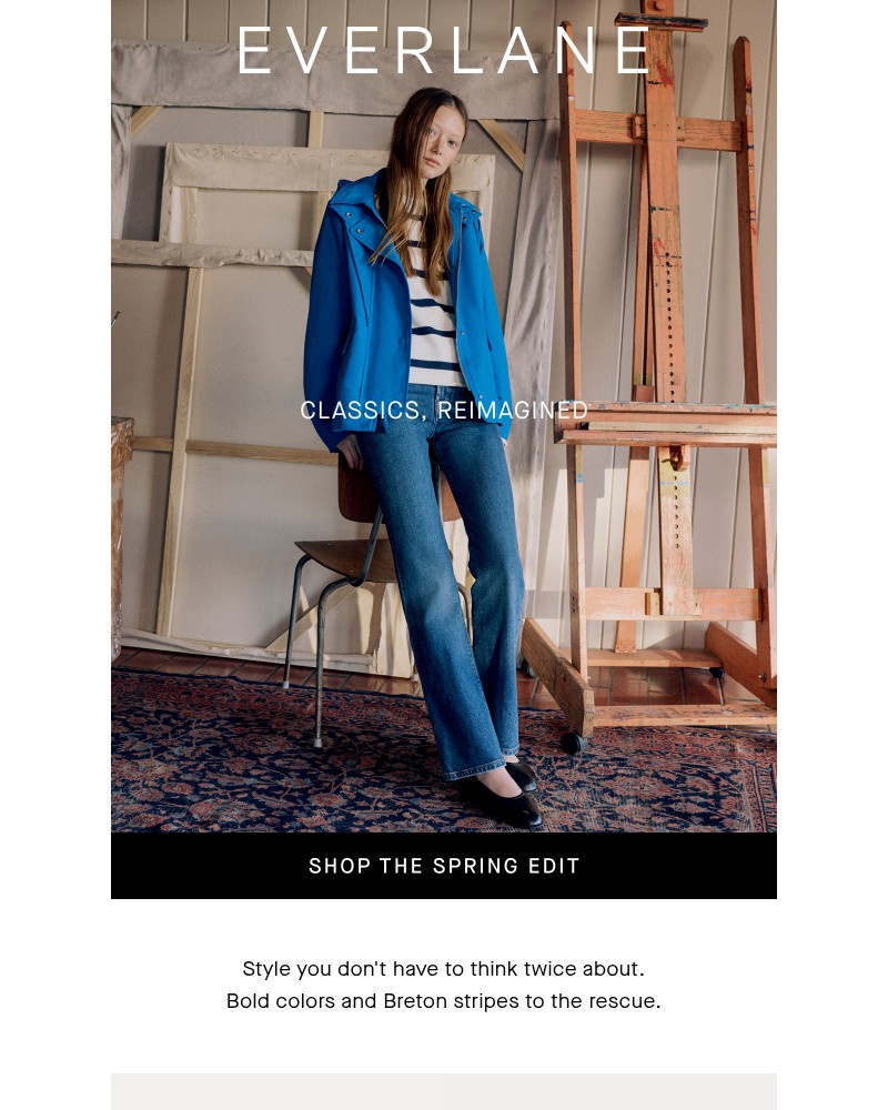 Screenshot of email sent to a Everlane Registered user