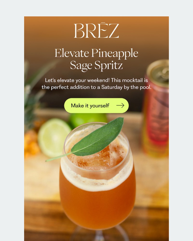 Screenshot of email sent to a Brez Newsletter subscriber