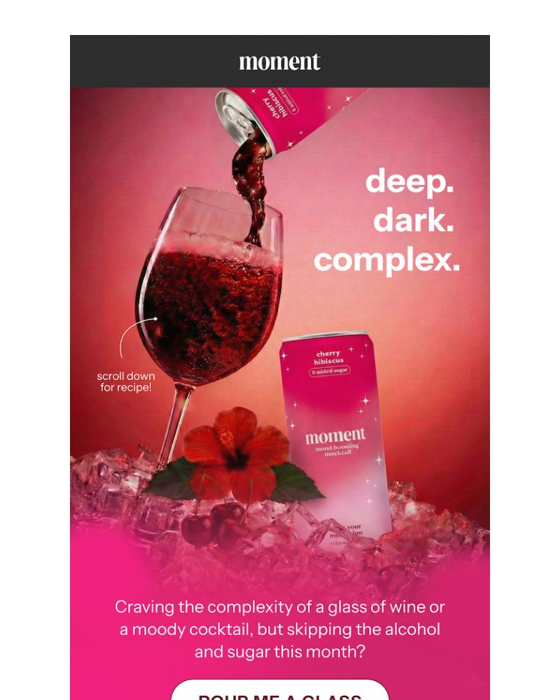 Screenshot of email sent to a Moment Newsletter subscriber