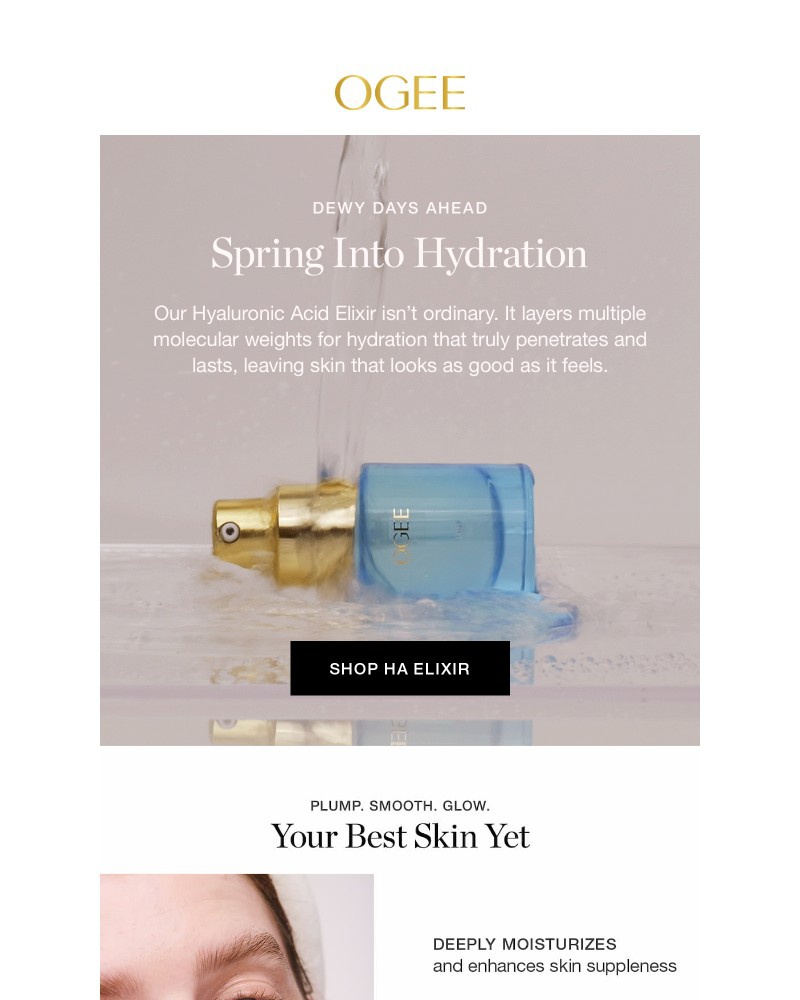 Screenshot of email sent to a Ogee Newsletter subscriber