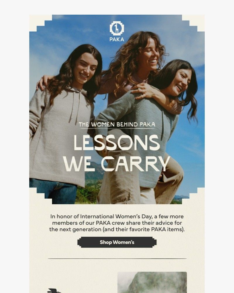 Screenshot of email sent to a Paka Newsletter subscriber