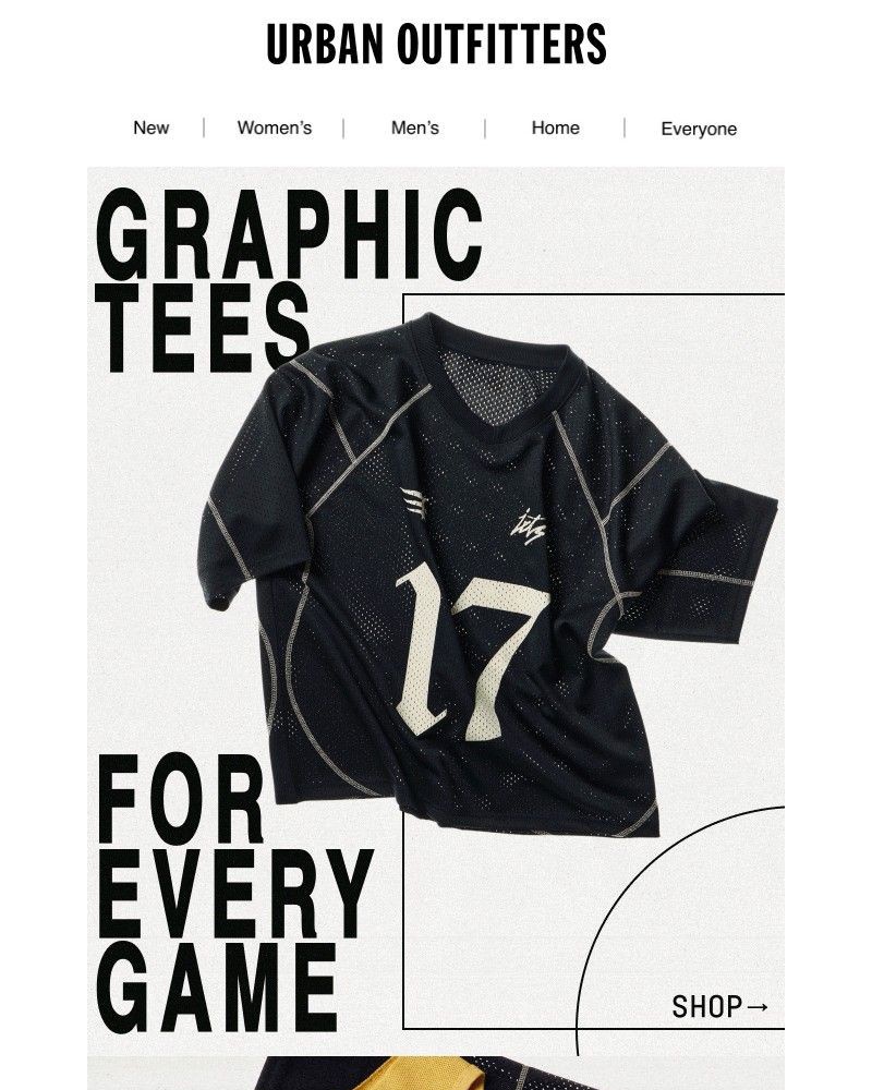 Screenshot of email sent to a Urban Outfitters Newsletter subscriber