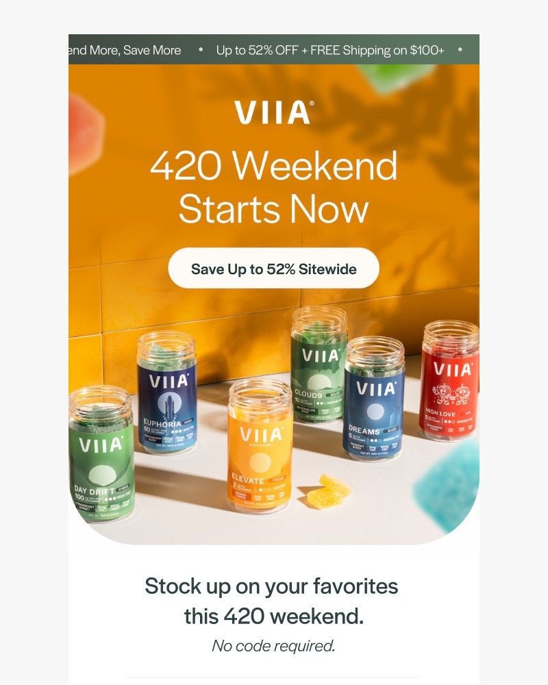 Screenshot of email sent to a VIIA Newsletter subscriber