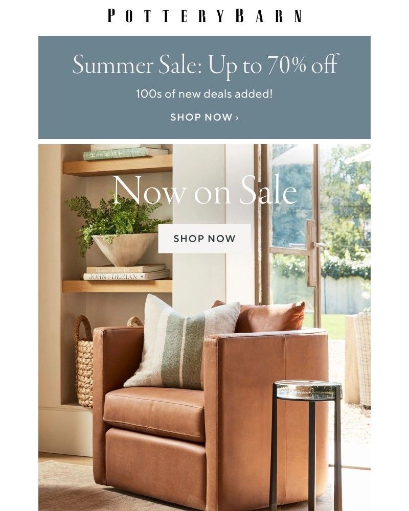 Screenshot of email sent to a Pottery Barn Cart abandoner