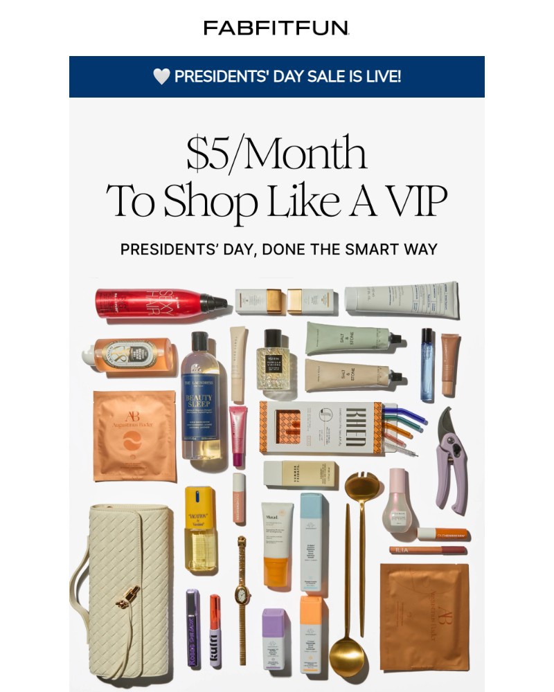 Screenshot of email sent to a FabFitFun Newsletter subscriber