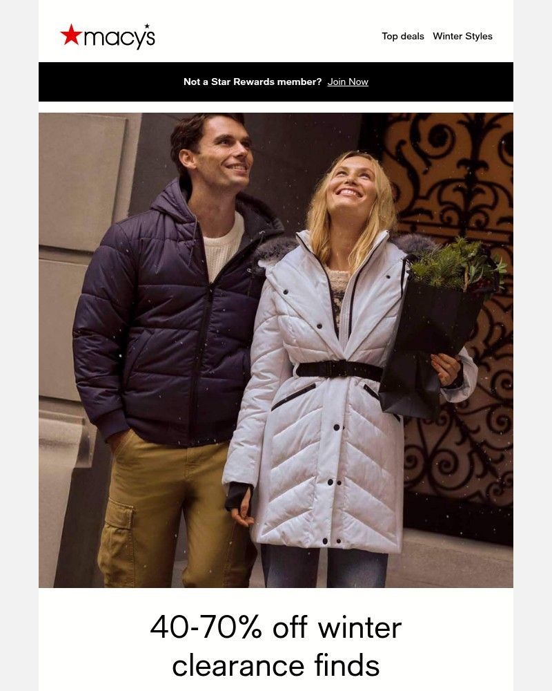 Screenshot of email sent to a Macy's Cart abandoner