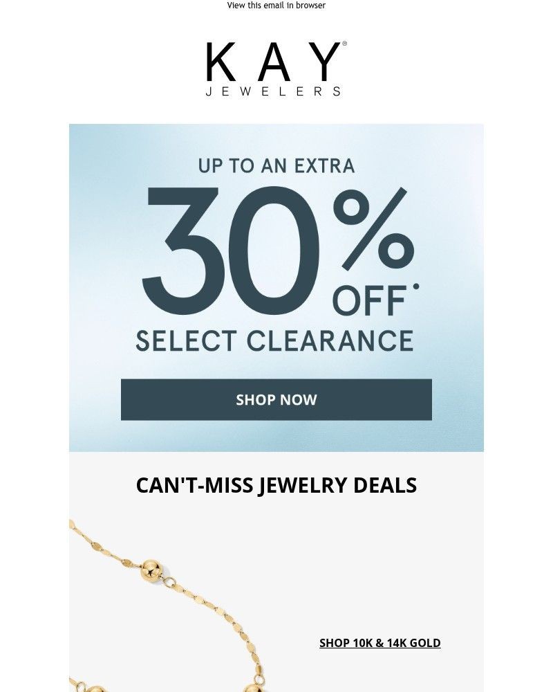 Screenshot of email sent to a Kay Newsletter subscriber