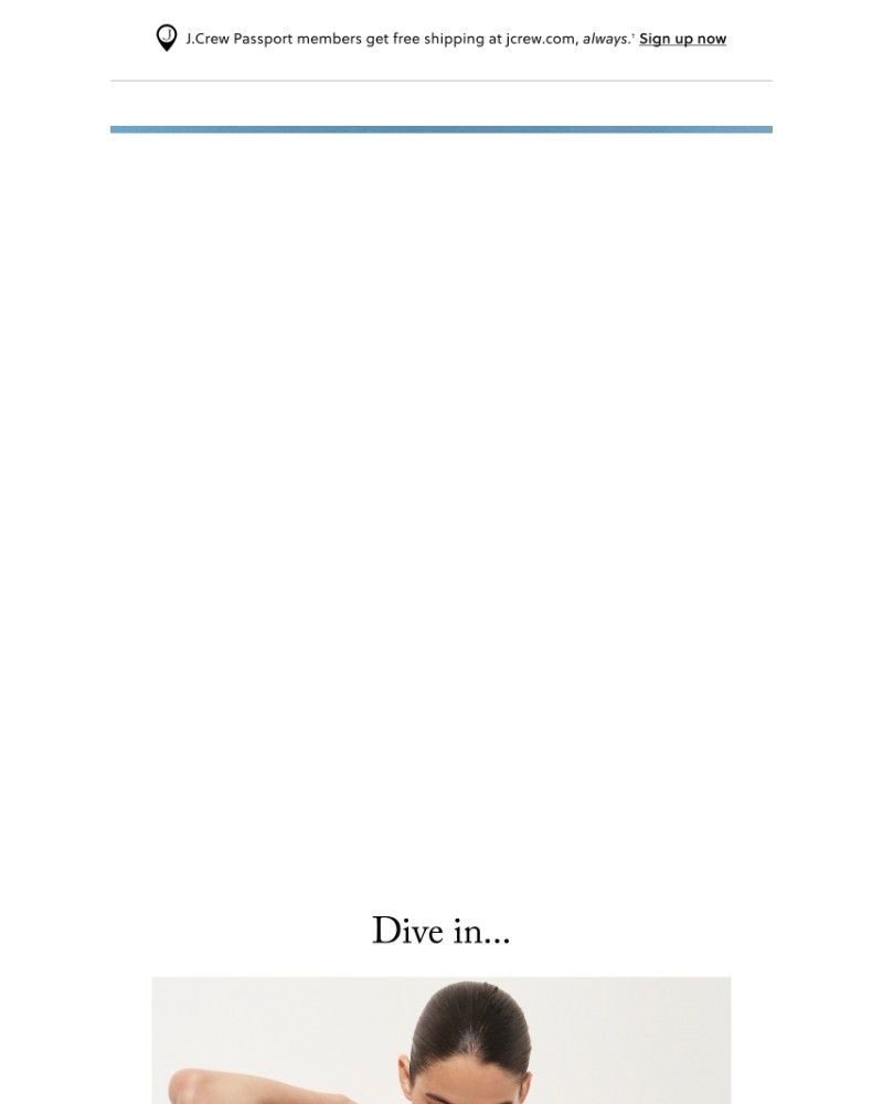 Screenshot of email sent to a J.Crew Newsletter subscriber