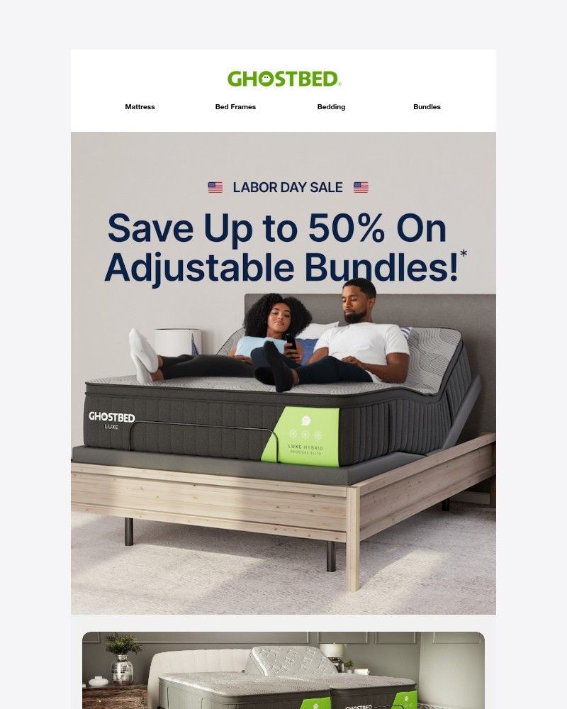 Screenshot of email sent to a Ghost Bed Newsletter subscriber