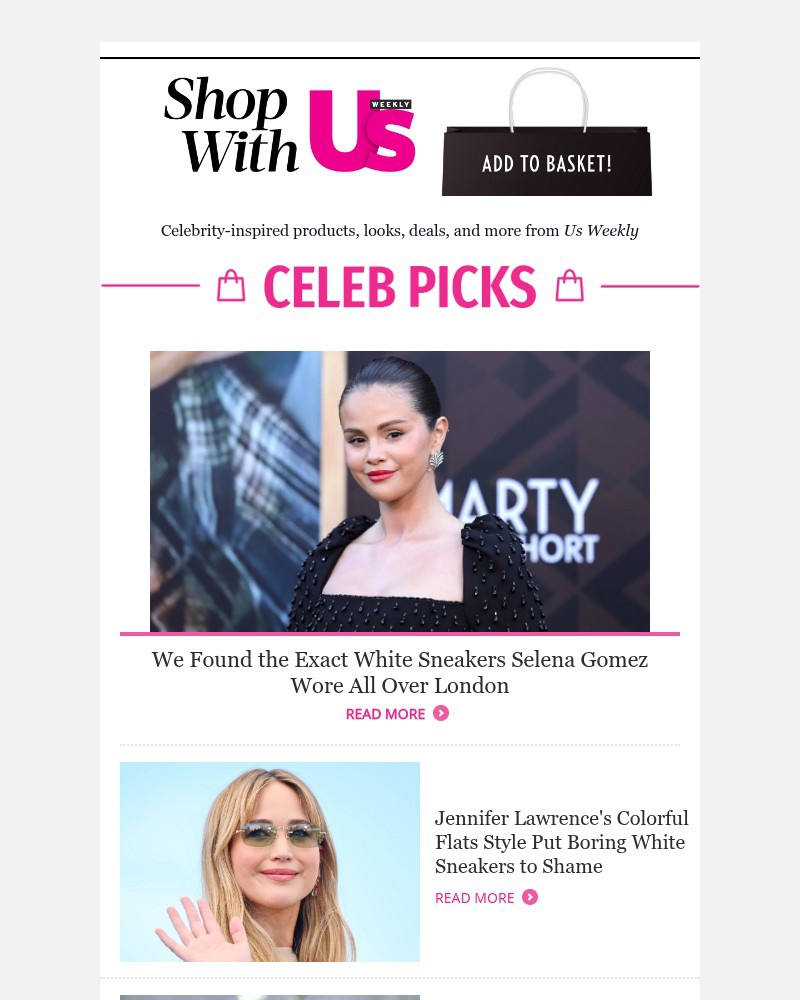 Screenshot of email sent to a Us Weekly Newsletter subscriber