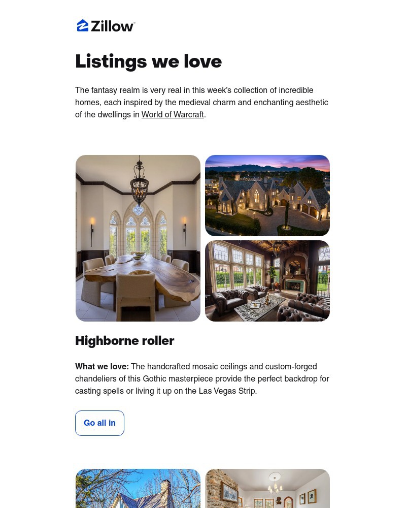 Screenshot of email sent to a Zillow Registered user