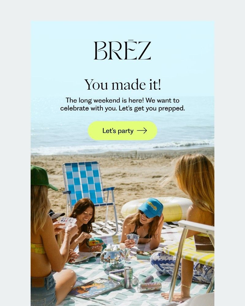Screenshot of email sent to a Brez Newsletter subscriber