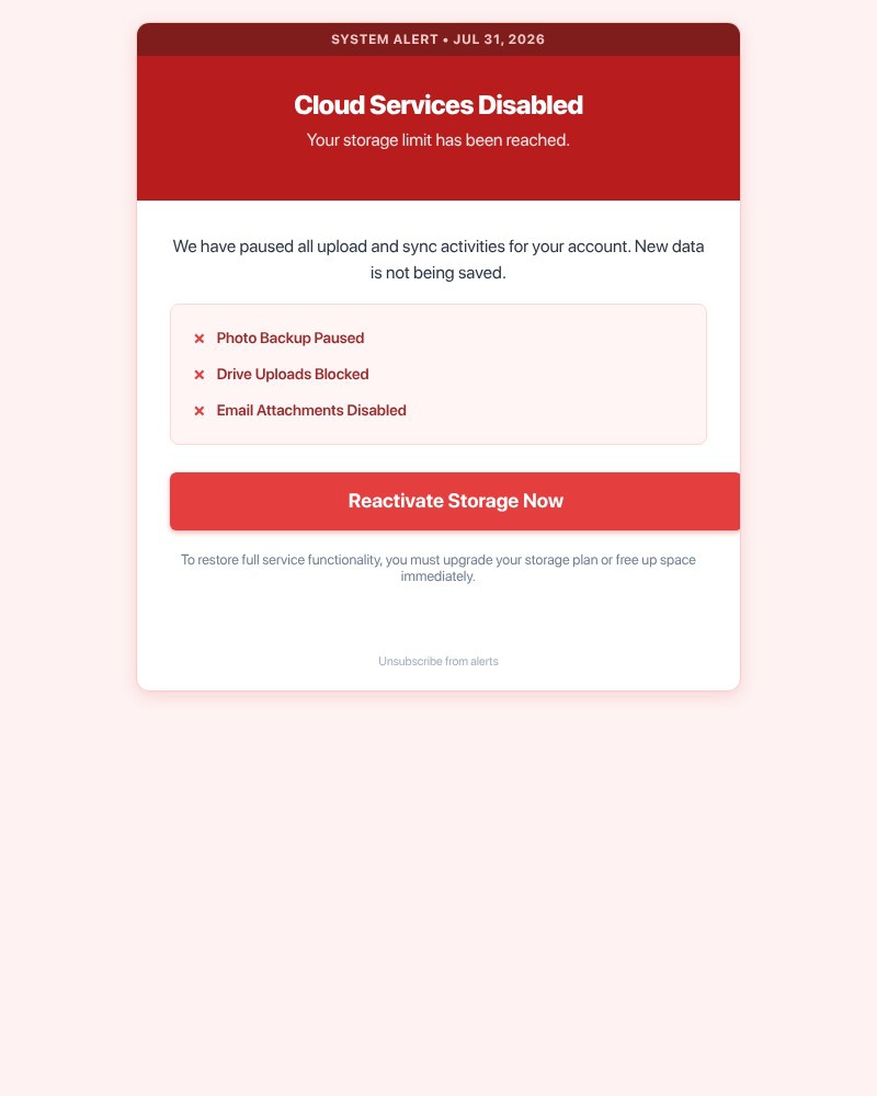 Screenshot of email sent to a Honey Registered user