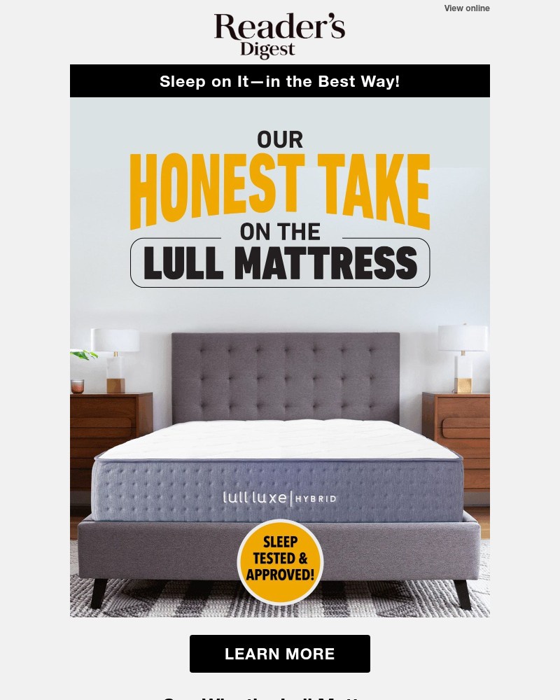 Screenshot of email sent to a Reader’s Digest Newsletter subscriber