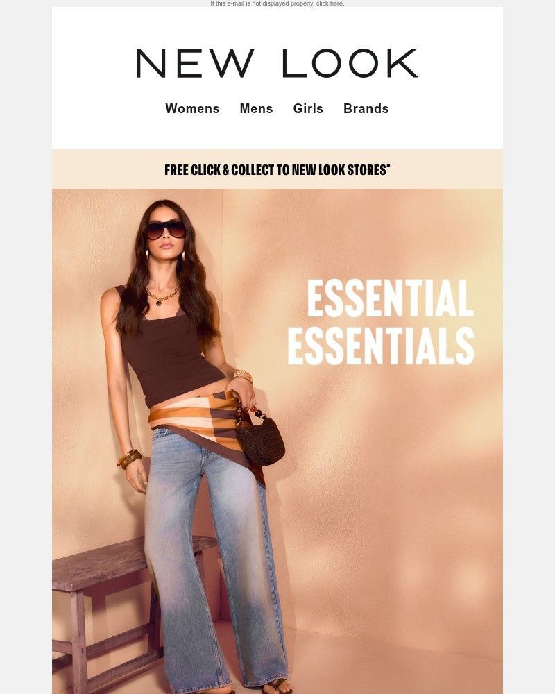 Screenshot of email sent to a New Look Newsletter subscriber