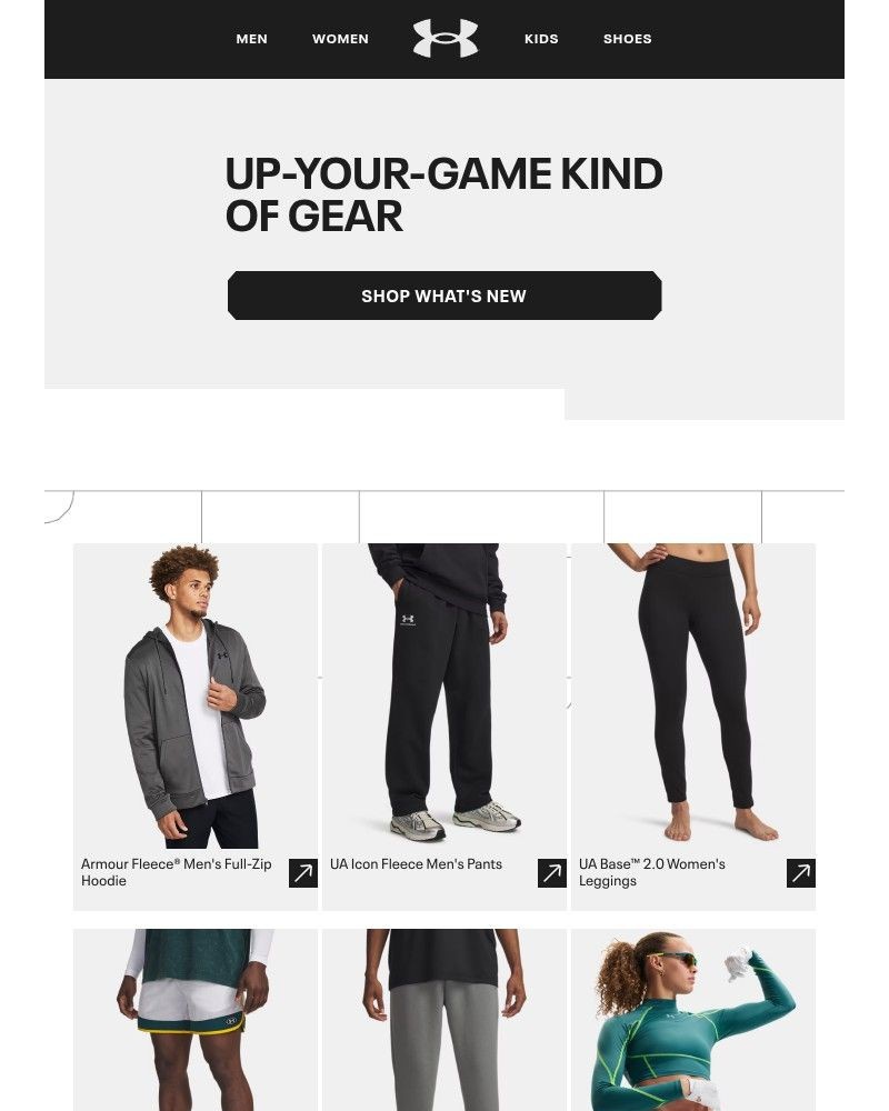 Screenshot of email sent to a Under Armour Newsletter subscriber