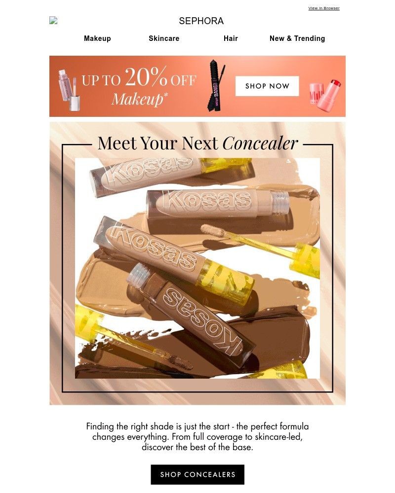 Screenshot of email sent to a Feelunique Newsletter subscriber