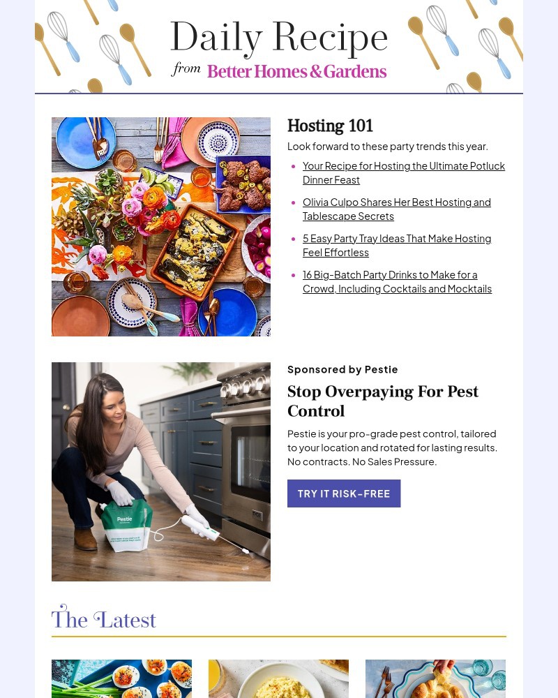Screenshot of email sent to a Better Homes and Gardens Newsletter subscriber