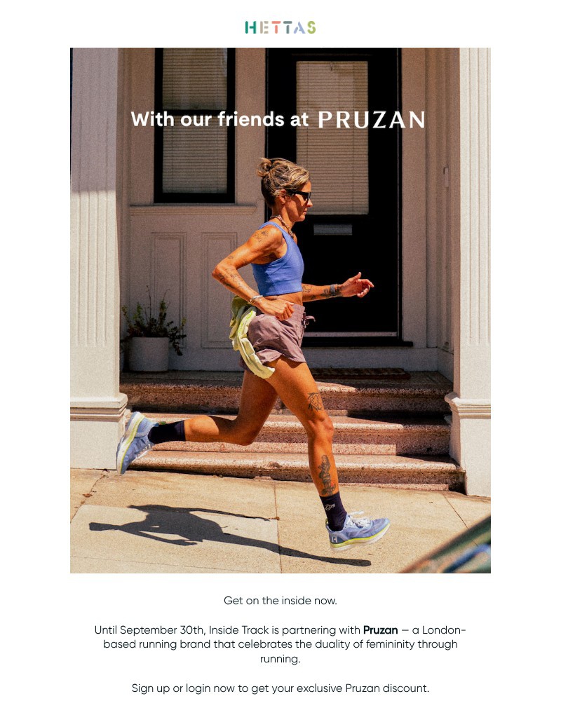 Screenshot of email sent to a Hettas Newsletter subscriber
